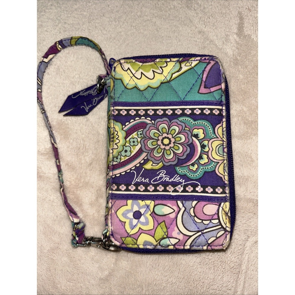 Vera Bradley Wallet Cell Phone Holder‎ Wristlet Paisley